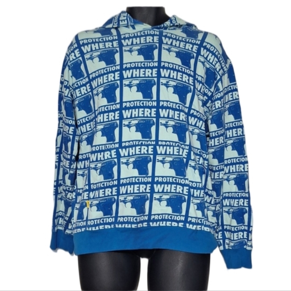 Golf Wang Wear Protection  Blue Graphic Print Hoodie